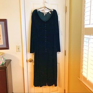Hunter green velvet dress